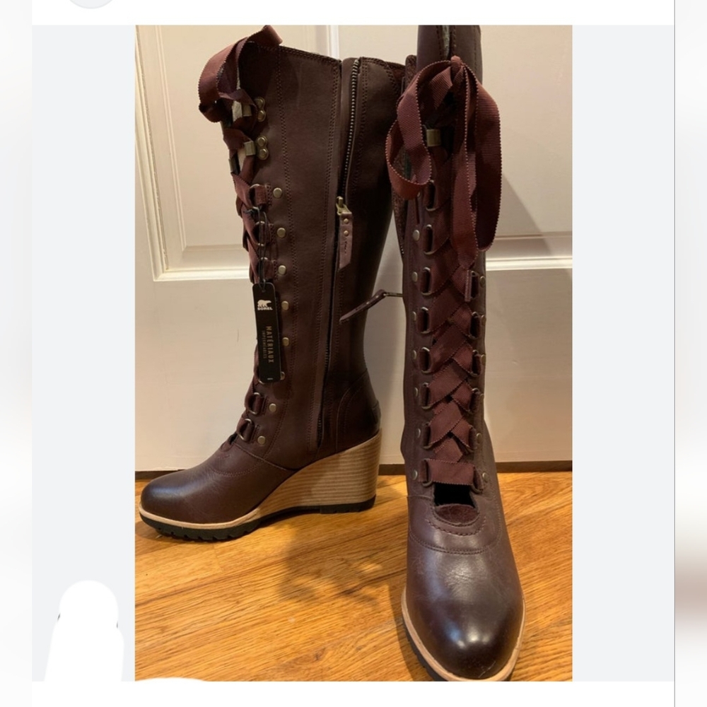 *New* Sorel After Hours No Tongue Wedge Tall Boots - Picture 4 of 4